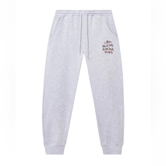 Anti Social Social Club Kkoch Heather Grey Streetwear Sweatpants Joggers Small